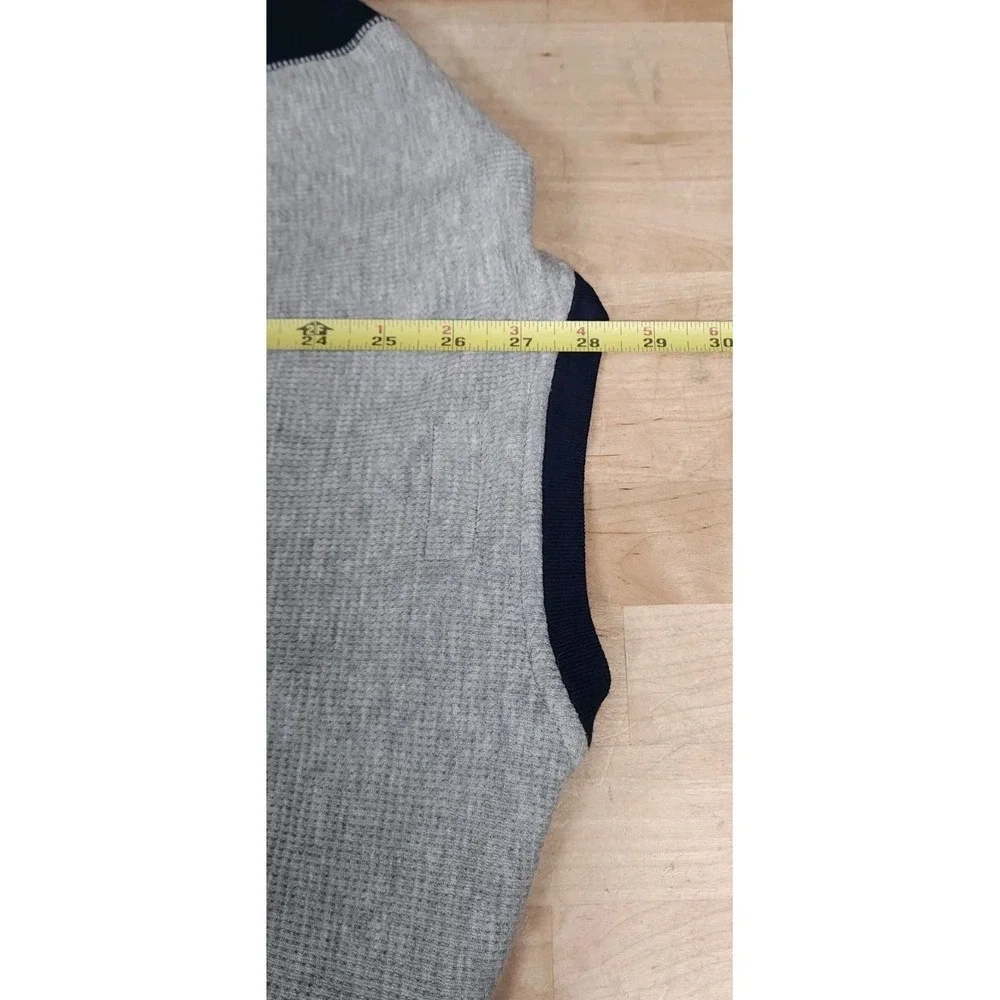 Polo Ralph Lauren Mens Small Gray Navy Crest Patch Waffle Knit Thermal T-Shirt